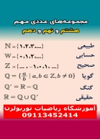 مجموعه های عددی مهم هشتم, نهم, دهم